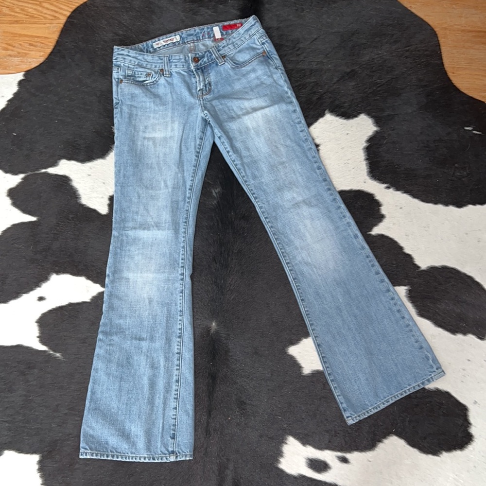 Vintage Y2K Low Rise Flare Jeans by x2 size 2 regular - Picture 2 of 14